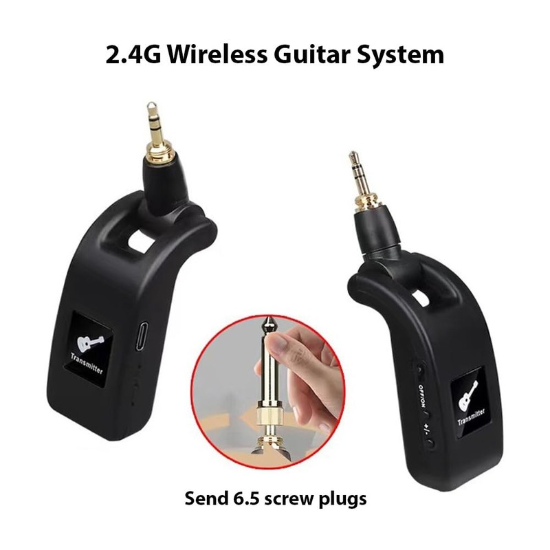 summina 2.4G Wireless Guitar System Rechargeable Portable Transmitter Receiver Set