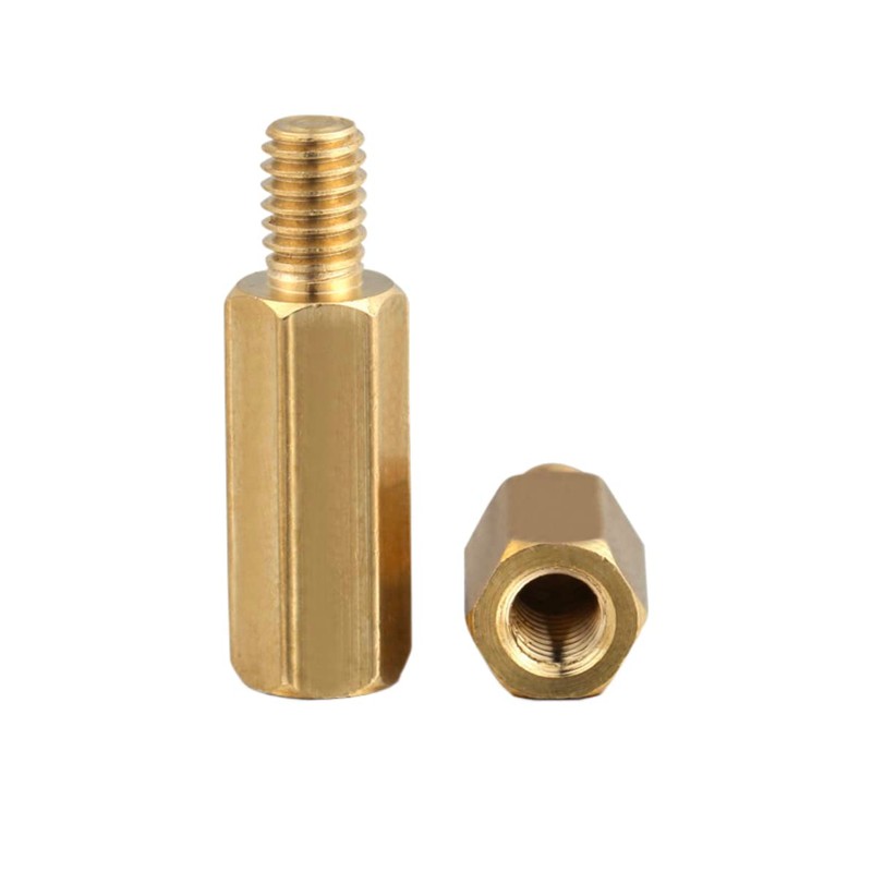 MACHSWON 50PCS M2.5 Hex Brass Spacer Standoff Screw Nut Threaded