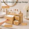 Bamboo Face Towel Holder with 3 Drawers