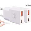 revolt Set of 2 Ultra Compact USB A/C Power Supplies,