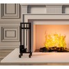CALIDOLA 5 Pieces Wrouhgt Iron Fireplace Tools Set with Poker,