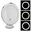 Suction Cup Makeup Mirror 10x with 3 Light Colors Battery