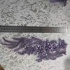 1 Pair Hand-Made Beaded Rhinestons DIY Clothing Appliques Patch Flower