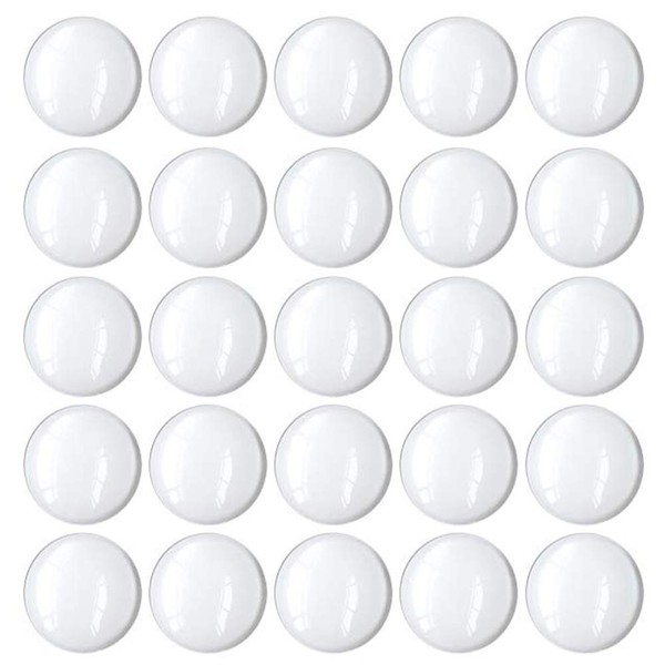 100 Pcs 20mm Clear Round Cabochons Flat Back Glass Dome Cabochons for DIY Crafts Photo Pendant Jewelry Making (20 MM)