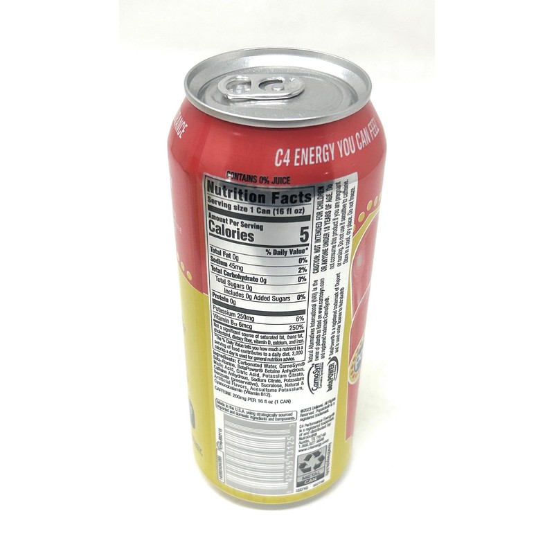 C4 Performance Energy Drink Cherry Popsicle 16oz