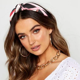 DRESHOW - Diademas de turbante para mujer, de plástico, para el cabello, clásico, con estampado de flores, Paquete de 8: flor impresa + color sólido, Talla única