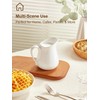 Yedio 17 oz Porcelain Milk Creamer Pitcher with Handle, White