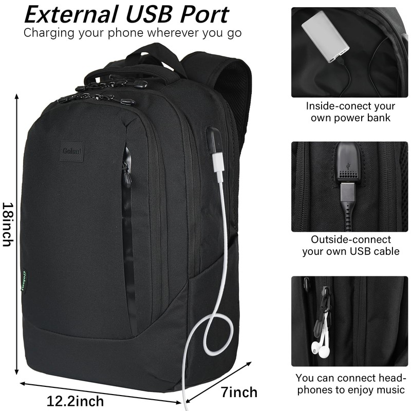 Goloni Multi-functional Travel Backpack, Large Capacity for Men Women Waterproof