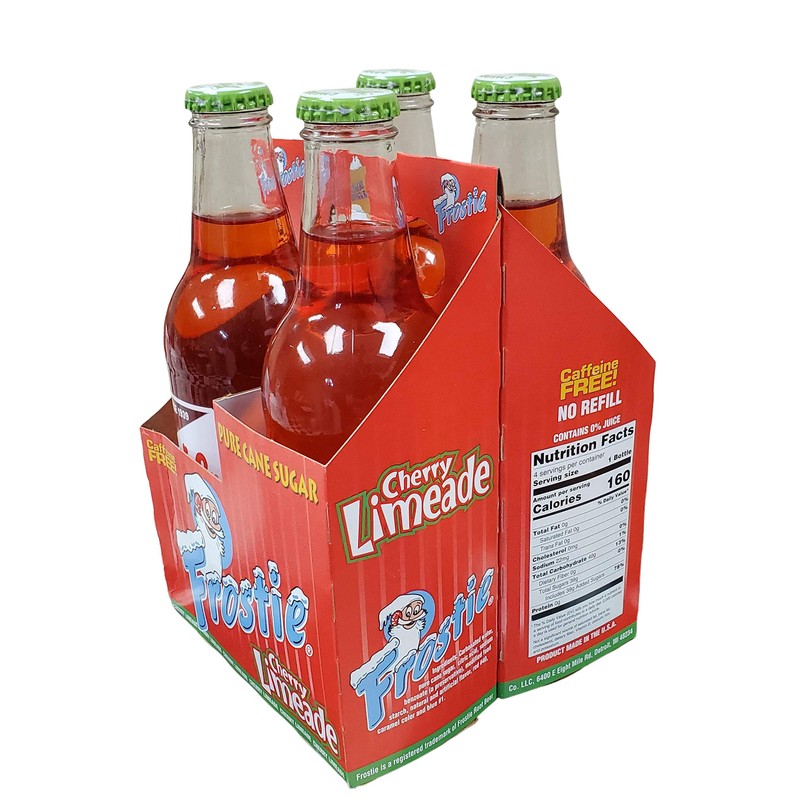 Frostie Soda 12 ounce Glass Bottles (Cherry Limeade, 4)