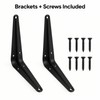 Floating Shelf L Brackets – Black Steel Wall Mount Supports