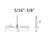 (Set of 4) 5/16“ – 3/8“ Chain Ratcheting Load Binder