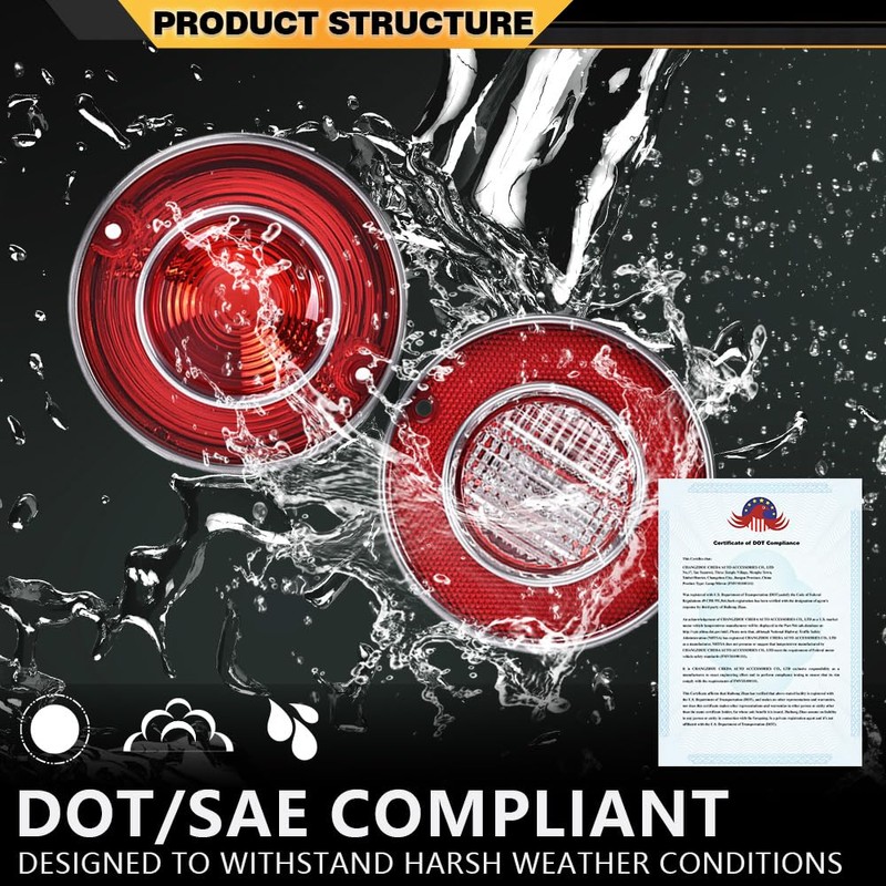 CNNELL Tail Lights Assembly Rear Lights Compatible with Chevy Corvette