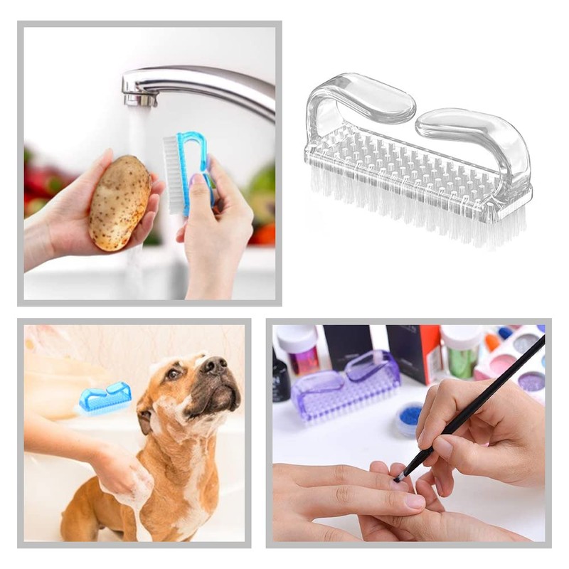 5 Pcs Nail Brushes For Cleaning Nails Transparent Nail Dust