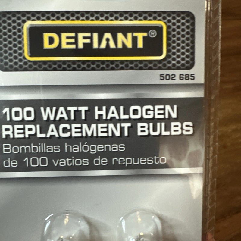 Defiant G8 Bi-Pin 100W Replacement (2) Bulbs 2 Packs 4