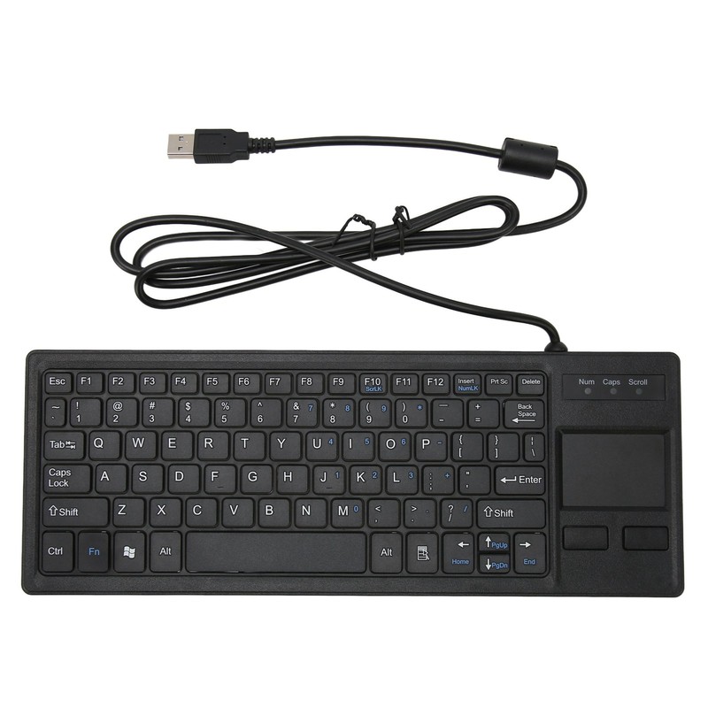 K 800 Keyboard with Touchpad Wired Ultra Thin Mini Compact