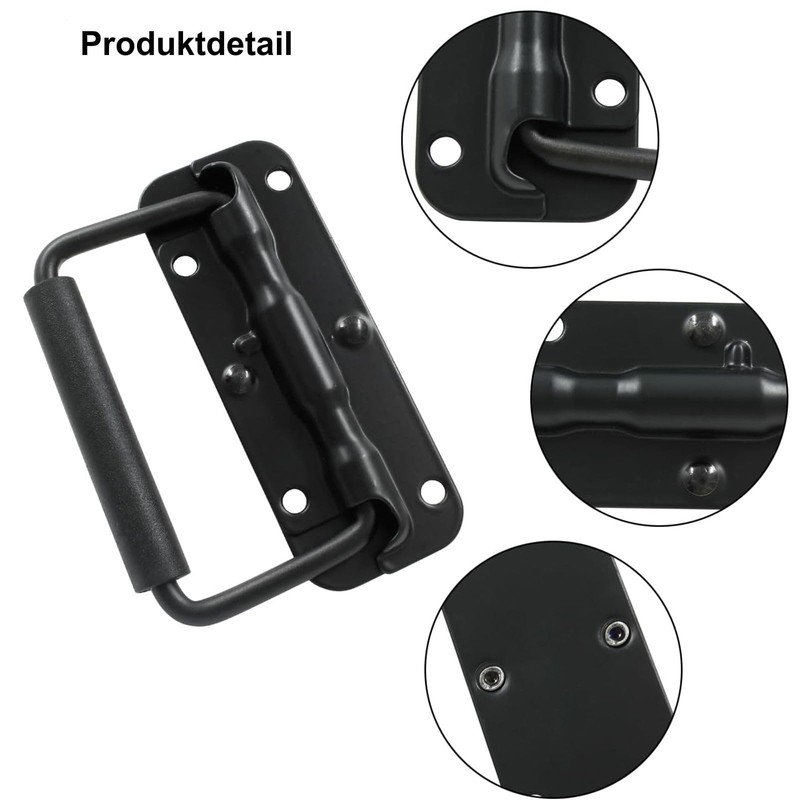 ORTAVA Pack of 2 Folding Handles, Spring-Loaded Box Handle, Cold