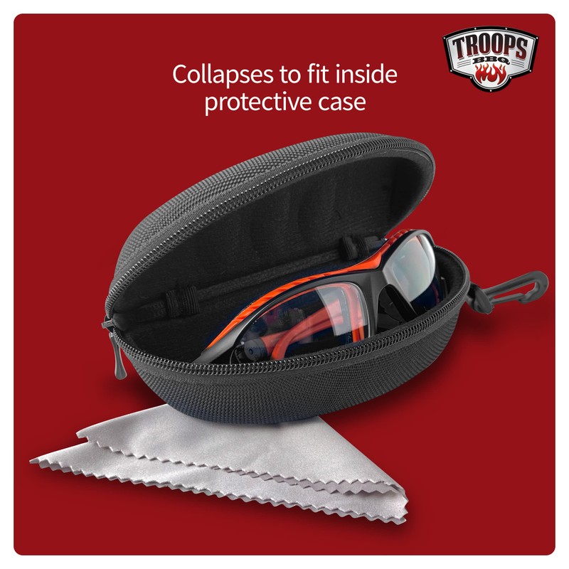 TROOPS BBQ Grilling Goggles Anti-Fog Tear-Free Anti-Scratch Eye Heat Protection