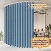 JILRON Accordion Partition Curtain with Ceiling Track - Space-Saving Room
