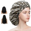 Shower Cap, Extra Adjustable Shower Caps for Women Double-Layer Waterproof