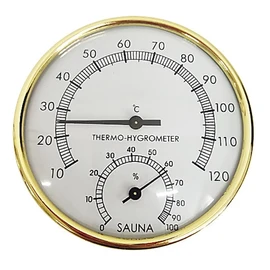 ST TS Sauna Thermometer, Hygrometer, Analog, Hygrometer, Thermometer, Bath, Spa, Sauna Room, Wall Mounted, Easy to Read, Waterproof, Thermometer, Hygrometer