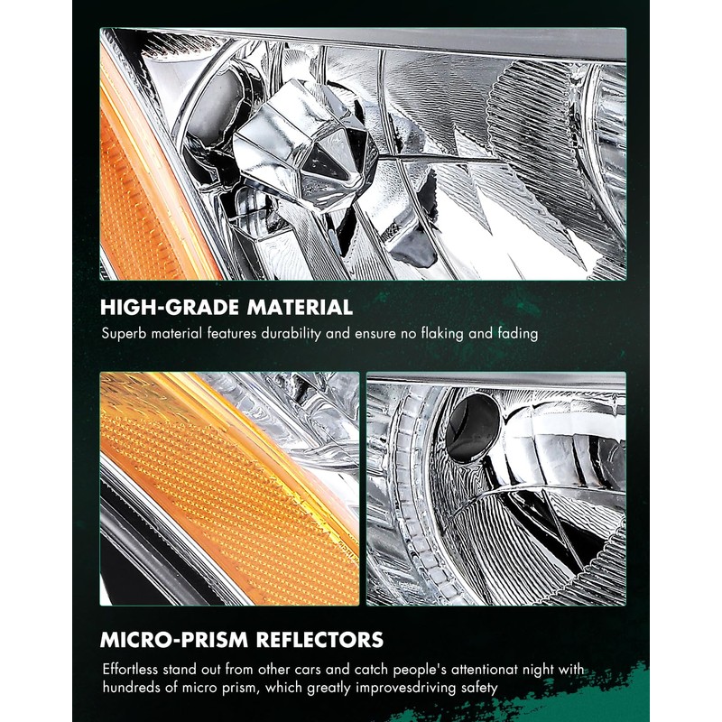 SCITOO Headlights for 2008-2013 for Nissan Rogue 2014-2015 for Nissan