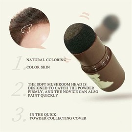 Hairline Powder Stick, Polvo de Raíz Volumizador, Cubrir Raíces Grises, Polvo para Cejas y Corrector, Negro-Marrón y Gris-Negro