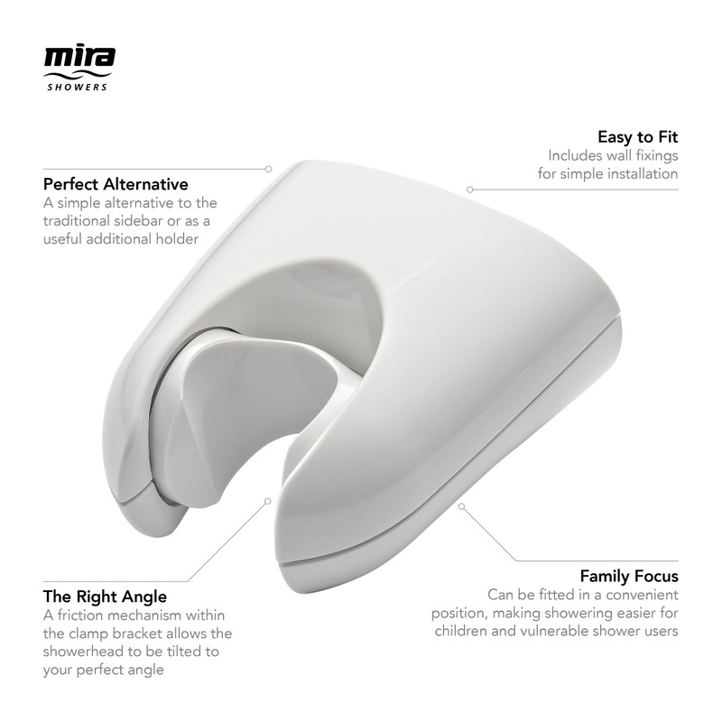 Mira Showers Logic Shower Head handset Holder White 2.1605.149
