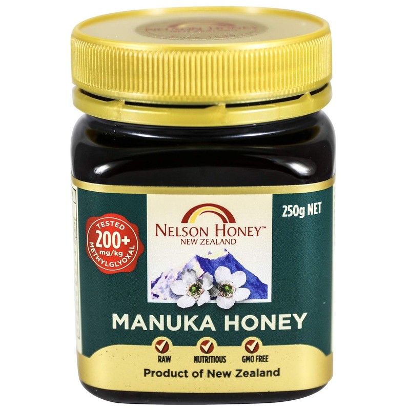 Nelson Honey Natural Manuka Honey, 200+MG Factor, 250g (.55lbs), Genuine