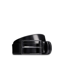 Boss Men's Carmello Belt made of Vegetable-tanned Leather with Metal Details (Carmello) - black, size: 100