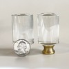 Hospitality Source Crystal Glass Lamp Finial Set, 2 Pieces -