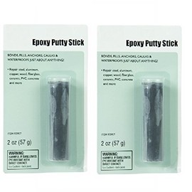 (2 Packs) 120g of Steel-reinforced Epoxy Sticks Powerful Adhesive for Steel, Aluminum, Copper, Wood, Fiberglass, Ceramic, PVC, Concrete more