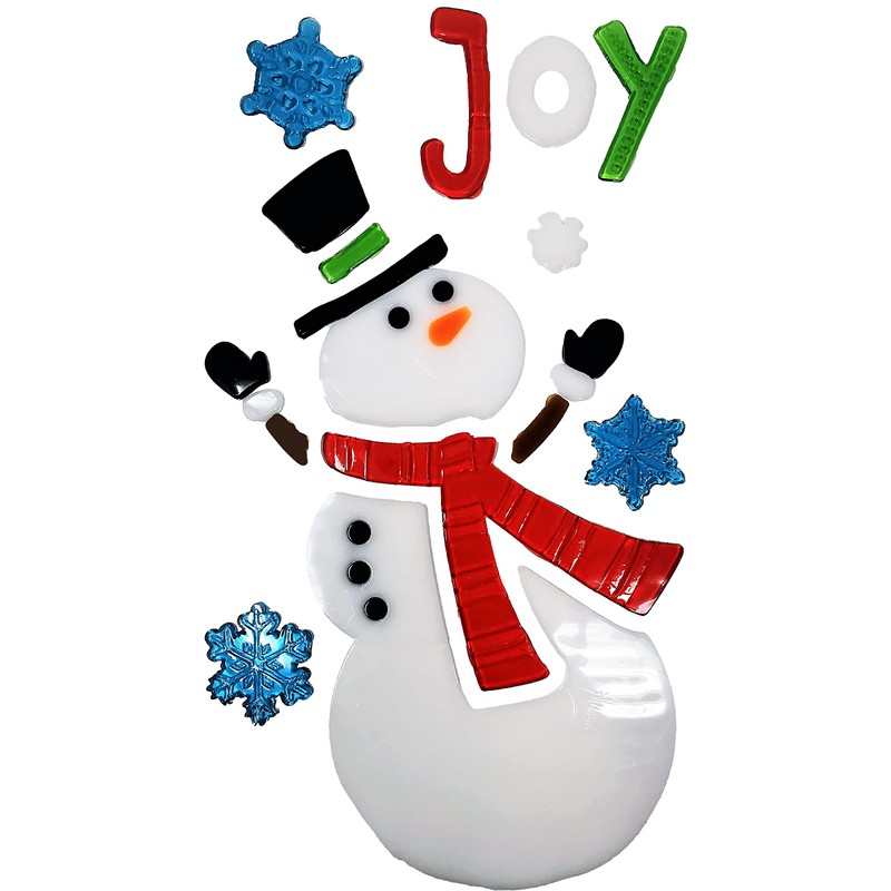 Christmas Window Stickers, 6 Sheets, Christmas Gel Clings - Decorations