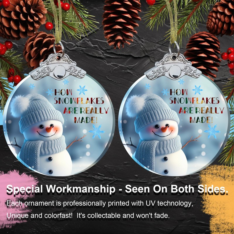 Snowman Christmas Ornaments - Snowman Ornament for Christmas Tree -