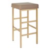 OSP Home Furnishings Backless Stool with Gold Frame, 30-Inch, Camel