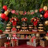 Cherry Cheetah Print Banner - 2 Pcs Red Leopard Print