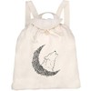 Azeeda 'Flower Moon Wolf' Canvas Rucksack/Backpack (RK00009209)
