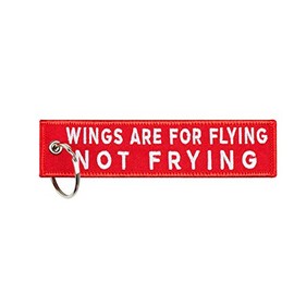 MotoLoot Vegan and Vege Keychain for Car keys, House Keys, Animal Lovers, Vegans and Gifts (Wings Are For Flying Not Frying)