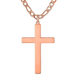 YL High Polished Cross Necklace for Women 925 Sterling Silver Plain Cross Pendant Simple Jewelry for Men (1.57-1.97"), 1.77 in=45 mm, Sterling Silver, No Gemstone