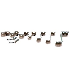 3/8 Depth --- Offset Mounting Canvas Z Clips For Picture Framing -- #6 X 3/8 Pan-Head Screws Included -- Pack of ONE HUNDRED (100) by United Mfrs. Supplies