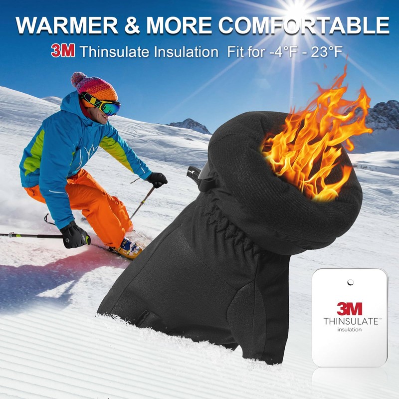 Pixel Panda Touchscreen, Water Resistant Windproof & Warm Winter Gloves