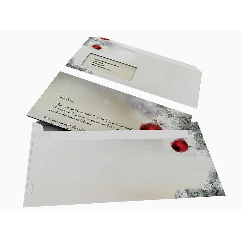 Christmas Letter Paper with Envelope 100 Pieces | Silent Night