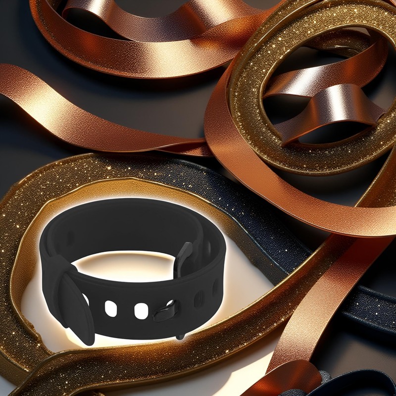 Black Rubber Utility Strap, Adjustable, Securing, Fastening, Bundling, Lashing, Short,