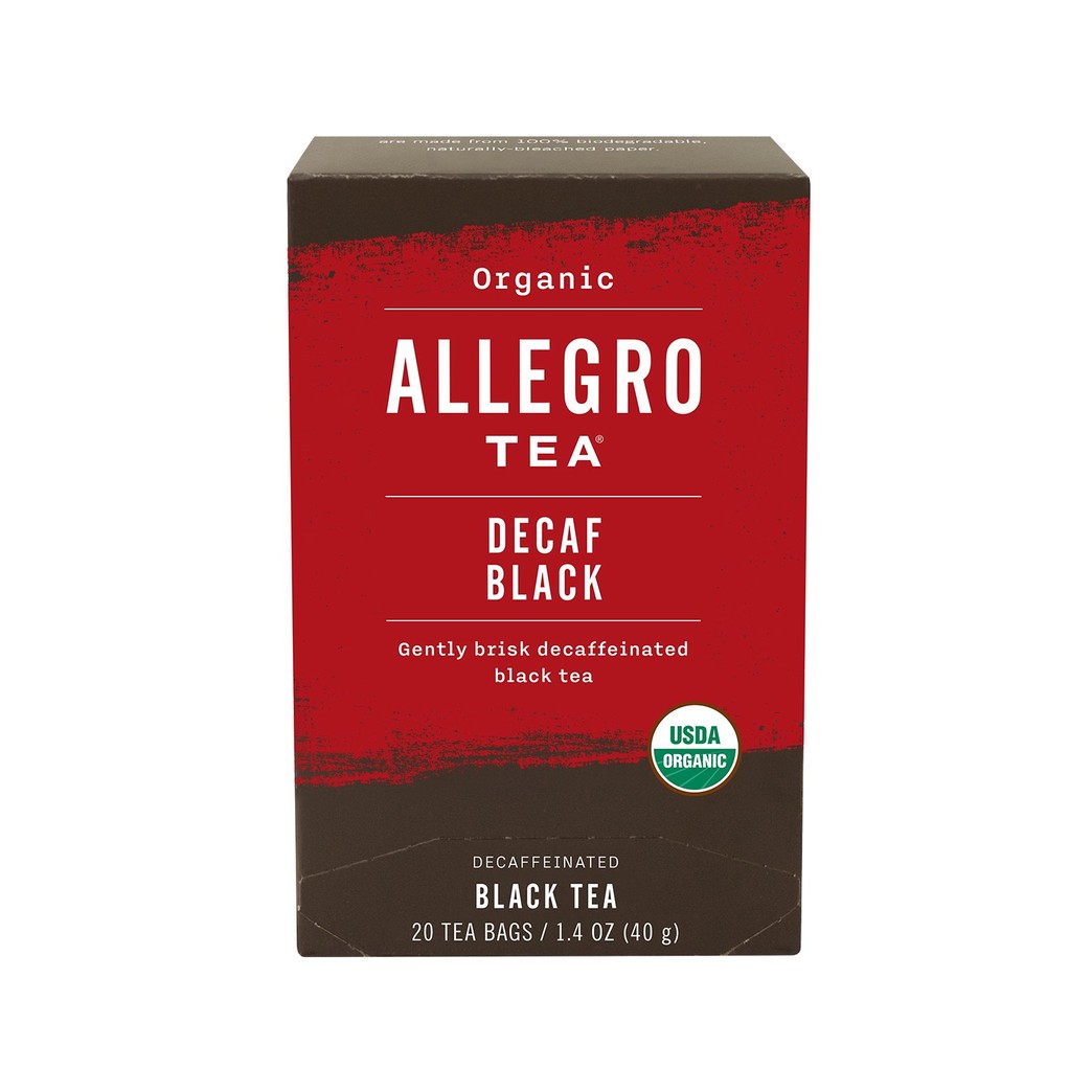 Allegro Tea, Organic Decaf Black Tea Bags, 20 ct
