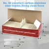 SIRALMNO 50 PCS Premium Carton Steel Replacement Blades for Glass