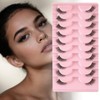 ELNX Half Lashes, 10 Pairs Natural Cat Eye Lashes Half