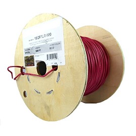2C/18 AWG SOLID COPPER RED FIRE ALARM WIRE SECURITY CABLE FPLR PVC 500 FT UL