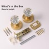 Bak Bo Crystal Door Knobs Interior Brushed Gold Glass Door
