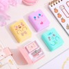 4Pcs Cute Dual Purpose Book Pencil Sharpener Eraser, Cute Cartoon