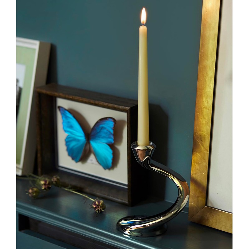 Robert Welch Windrush Candlestick. Made from Stainless Steel.