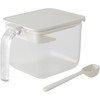 Marna K775W Condiment Pot with Spoon (Wide / White) Condiment